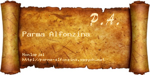 Parma Alfonzina névjegykártya